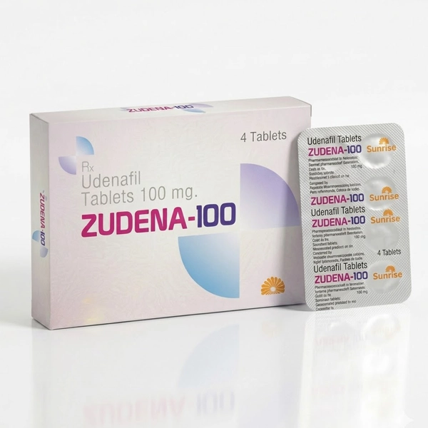 Zudena 100 Mg Tablet 3 Zudena 100 (Udenafil 100 mg) - Box and 4-Tablet Strip
